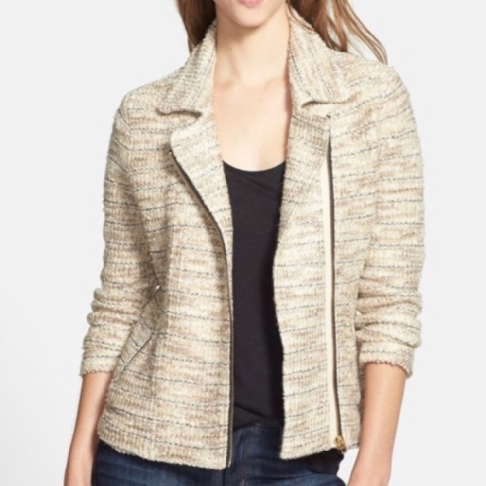 Lucky Brand Tweed Moto Jacket Medium